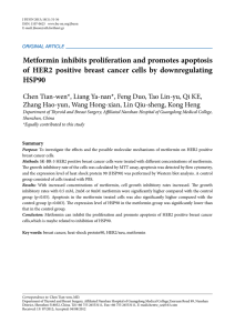 Metformin inhibits proliferation and promotes apoptosis of HER2