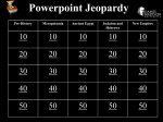 Powerpoint Jeopardy Pre-History Mesopotamia Ancient Egypt