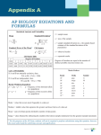 Appendix A: AP Biology Equations and Formulas