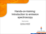 Hands-on-training: Introduction to emission spectroscopy