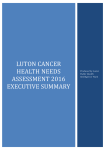Cancer Health Needs Assessment 2016 Summary