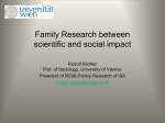 Family Research between scientific and social impact