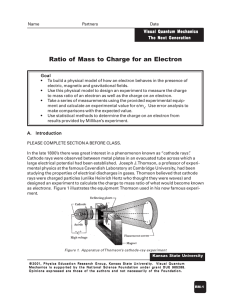 Ratio of Mass to Charge for an Electron