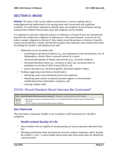 MDS 3.0 Resident Assessment Manual Chapter 3 Section D