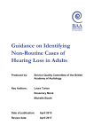 Guidance on Identifying Non-Routine Cases of Hearing Loss in Adults