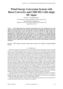 Wind Energy Conversion System with Boost Converter and CHB MLI