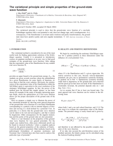 The variational principle and simple properties of the ground