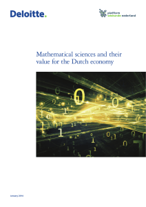 Mathematical sciences and their value for the Dutch economy