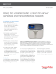 Using the versatile Ion S5 System for cancer genomics and