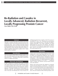 Re-Radiation and Casodex in Locally Advanced, Radiation
