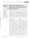2014 Molecular genetics and diagnosis of PKU