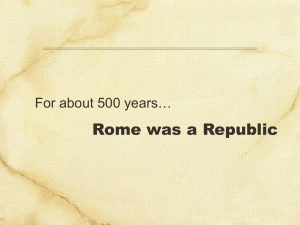 Rome was a Republic