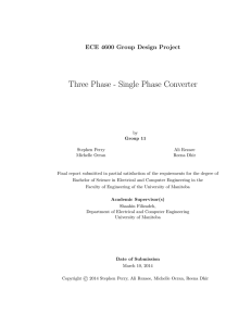 Three Phase - Single Phase Converter