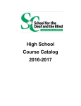 High School Course Catalog Word - South Carolina School for the