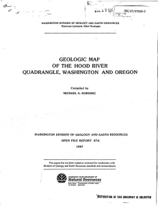 Geologic map of the Hood River Quadrangle, Washington and Oregon