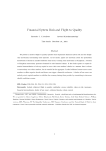 Financial System Risk and Flight to Quality
