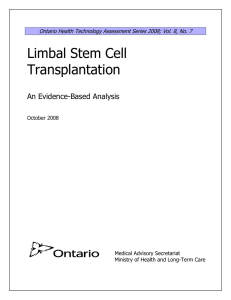 Limbal Stem Cell Transplantation