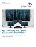 Key Considerations When Choosing a Modern Mobile Operating
