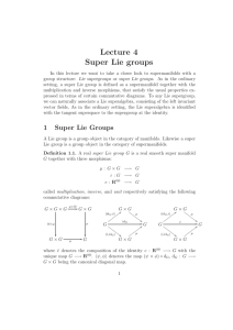 Lecture 4 Super Lie groups