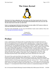 The Linux Kernel Preface