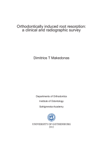 Orthodontically induced root resorption: a clinical and