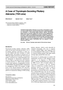 A Case of Thyrotropin-Secreting Pituitary Adenoma (TSH-oma)