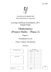 Project Maths – Phase 2 - State Examination Commission