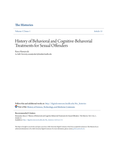 History of Behavioral and Cognitive