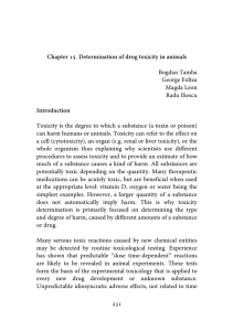 Determination of drug toxicity in animal