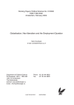 Globalisation, Neo-liberalism and the Employment Question