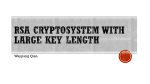 RSA cryptosystem with large key length