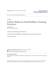 Catheter Ablation for Atrial Fibrillation: Predicting Recurrence