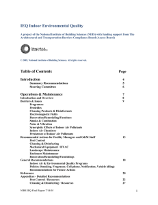 IEQ Indoor Environmental Quality - Ohio Network for the Chemically