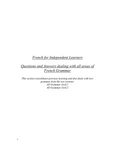 French for Independent Learners Questions and Answers dealing