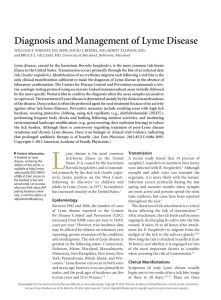 Diagnosis and Management of Lyme Disease