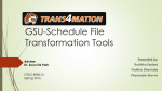 Schedule File Transformation Tools