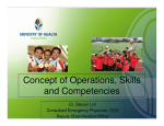Concept of Operations, Skills and Competencies