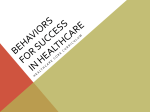 Behaviors for success in healthcare