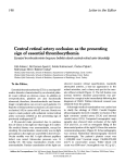 Central retinal artery occlusion as the presenting