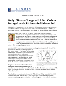 Study on carbon in Midwest Soil