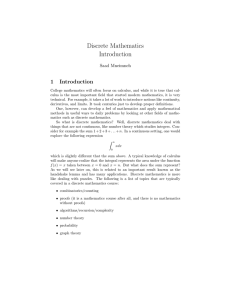 Discrete Mathematics Introduction