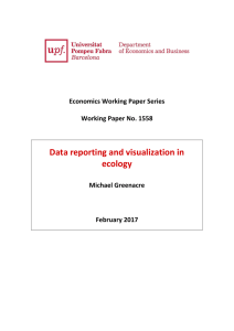 Data reporting and visualization in ecology