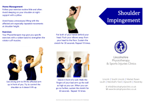 Shoulder Impingement - Lincoln Physiotherapy and Sports Injuries