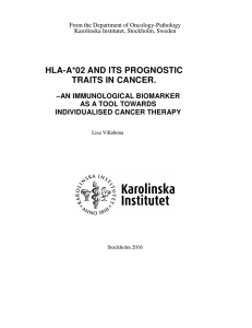HLA-A*02 AND ITS PROGNOSTIC TRAITS IN CANCER.