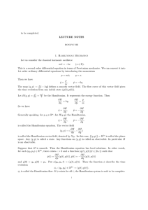 to be completed. LECTURE NOTES 1