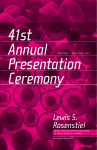 41st Presentation Ceremony program