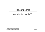 The Java Series: Introduction to JDBC