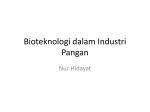 Bioteknologi dalam Industri Pangan