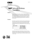 NAT: Network Address Translation
