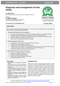 Diagnosis and management of heat stroke